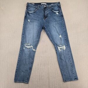 Pacsun Jeans Mens 32x30 Blue Denim Slim Fit Tapered Leg Distressed Medium Wash